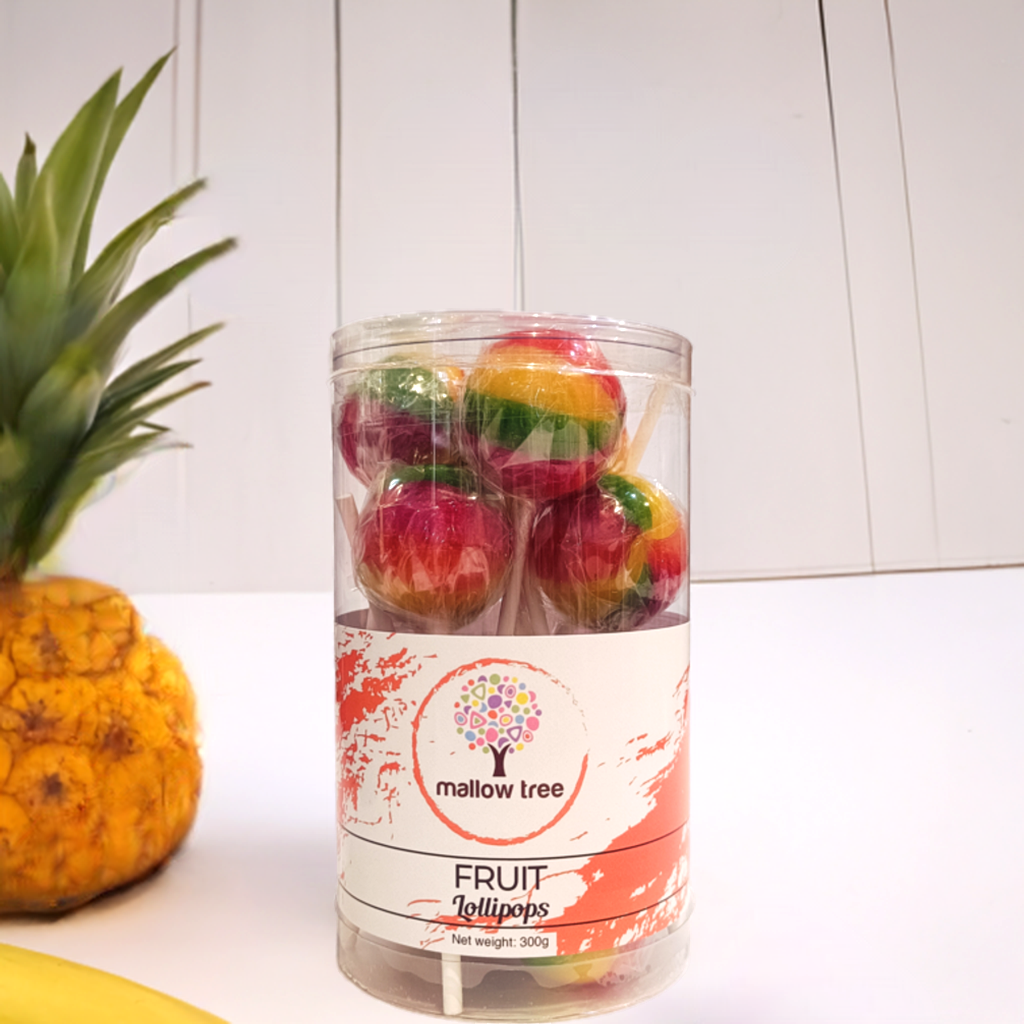 Fruit Flavoured Lollipops - Tub of 12