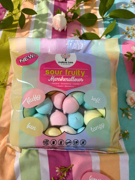 Fruit Flavoured Sour Marshmallow Balls, Fun Mix, Gift Bag, 300g