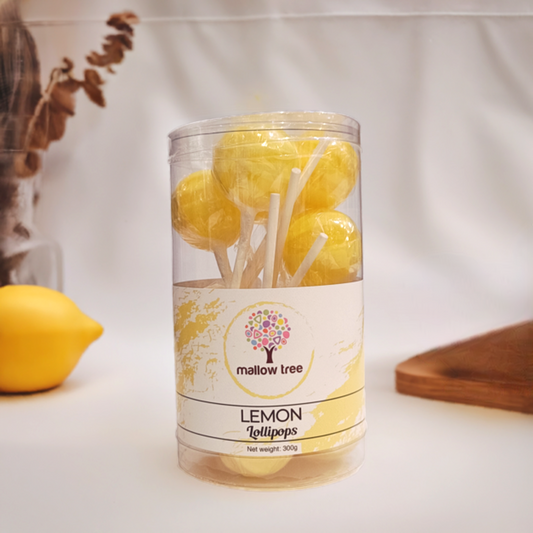 Lemon Flavoured Lollipops - Tub of 12