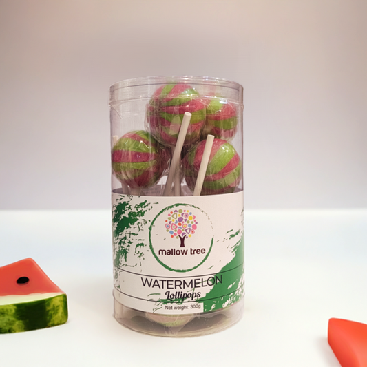 Watermelon Flavoured Lollipops - Tub of 12