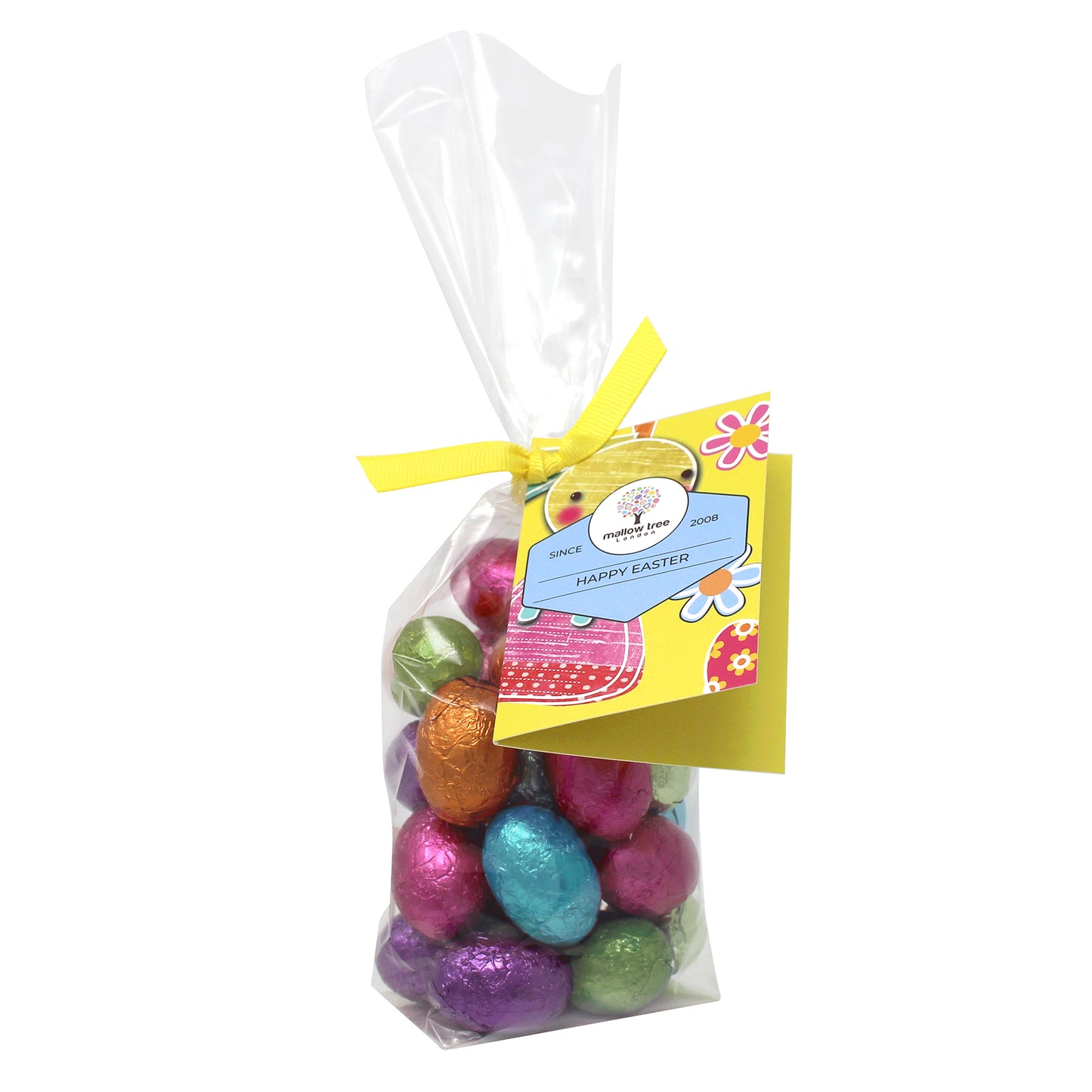 Foiled Milk Chocolate Praline Easter Egg, Ribbon Bag, 175g