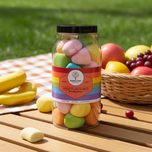 Assorted Flavoured Marshmallow Balls, Fun Mix, Gift Jar, 250g