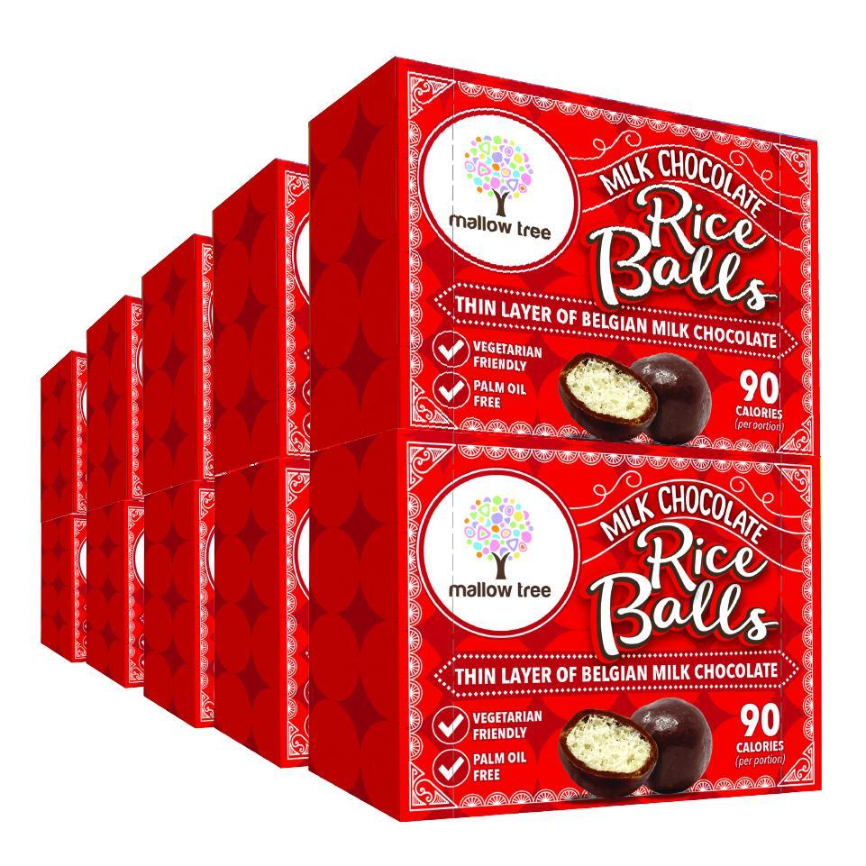 Milk Belgian Chocolate Coated Rice Balls Sweet Box (Pack of 10 x 35g)