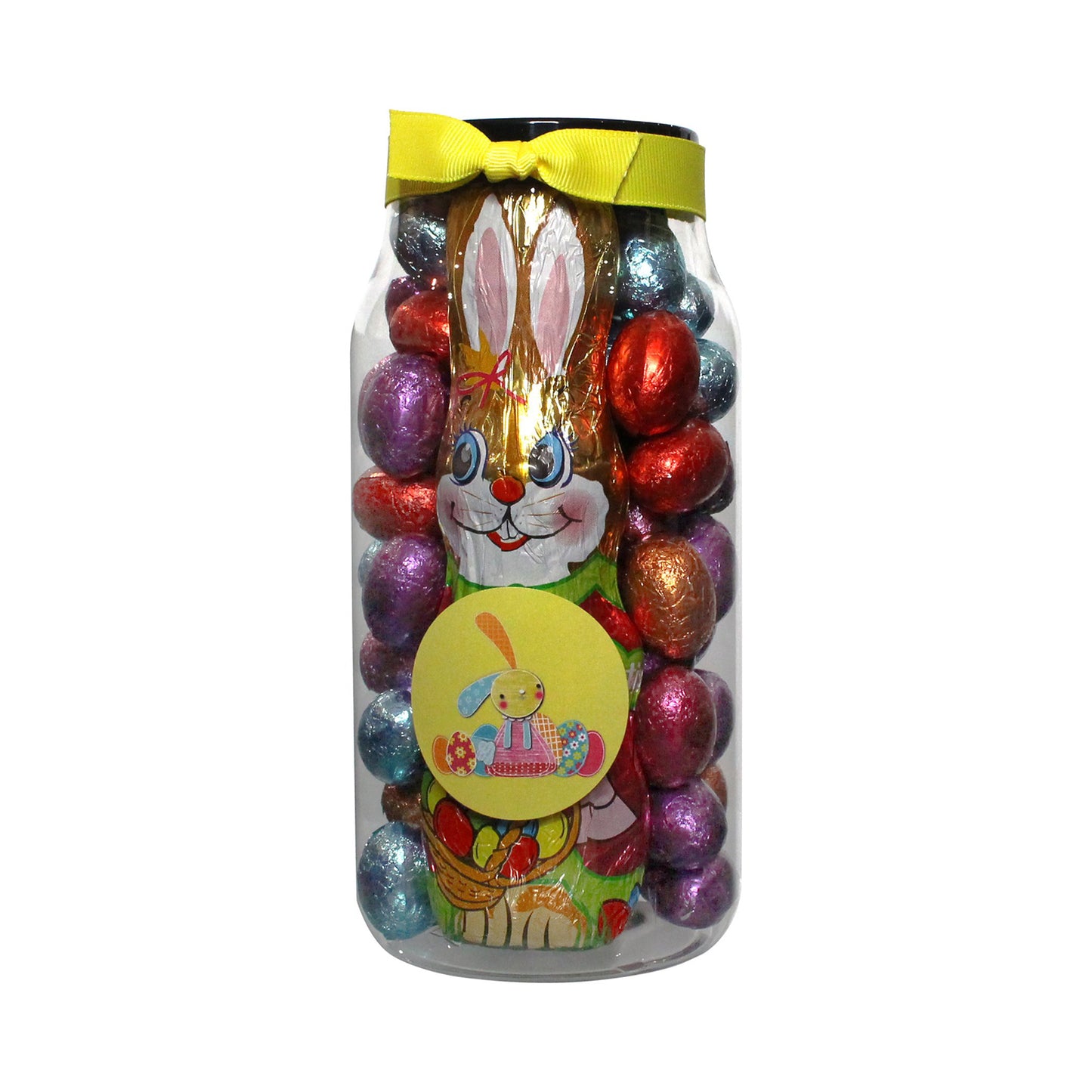 Milk Chocolate Praline Easter Egg Bunny Ribbon Large Gift Jar