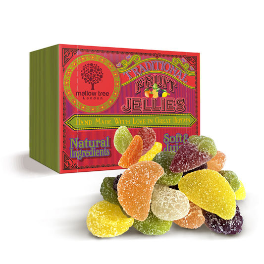 Vegan Traditional Assorted Fruit Jelly Sweets (Pack of 10 x 70g)