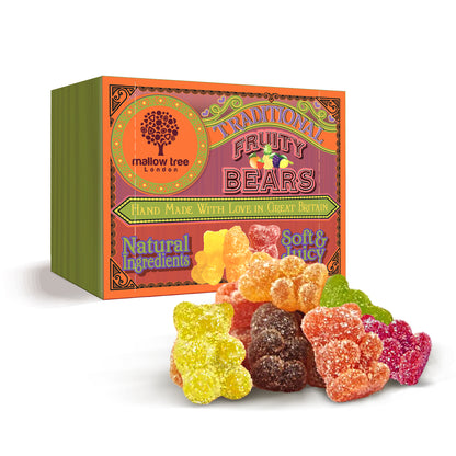 Traditional Assorted Fruit Jelly Bears Sweets (Pack of 10 x 70g)