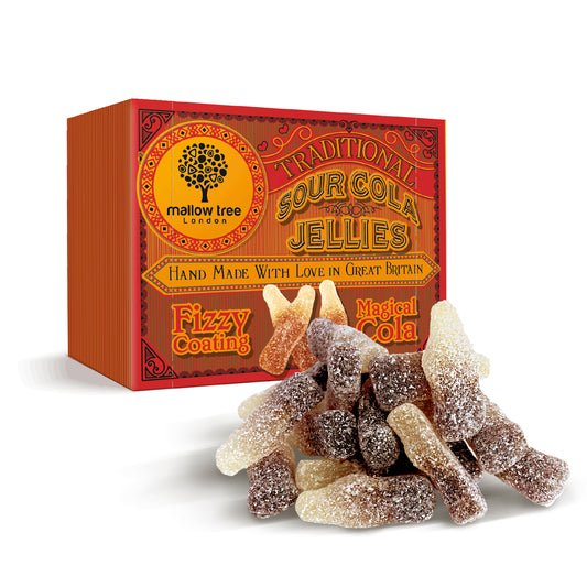 Traditional Sour Cola Jellies Sweets (Pack of 10 x 60g)